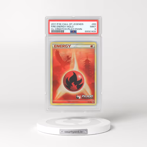 2011 Pokémon Call of Legends #89 Fire Energy - Holo Crosshatch-2011 Play! Pokemon (PSA 9 MINT)