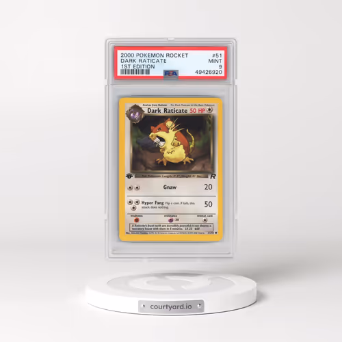 2000 Pokémon Rocket #51 Dark Raticate - 1st Edition (PSA 9 MINT)