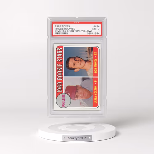 1969 Topps #454 Phillies Rookies - Names in Yellow (PSA 7 NM)
