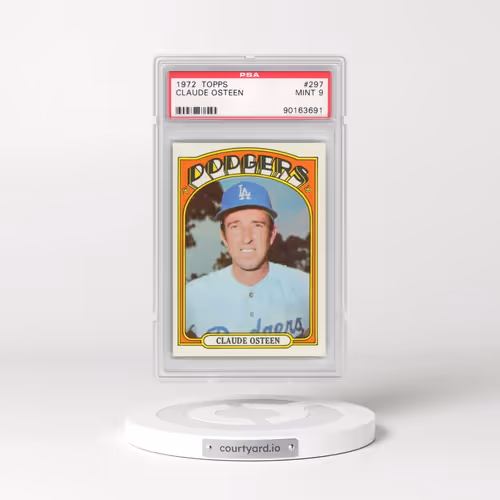 1972 Topps #297 Claude Osteen (PSA 9 MINT)