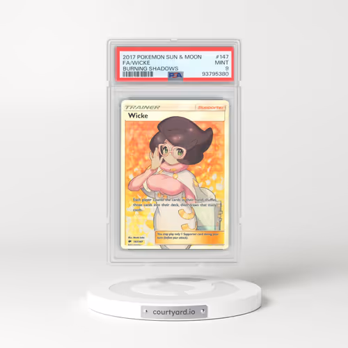 2017 Pokémon Sun & Moon Burning Shadows #147 Wicke - Full Art (PSA 9 MINT)