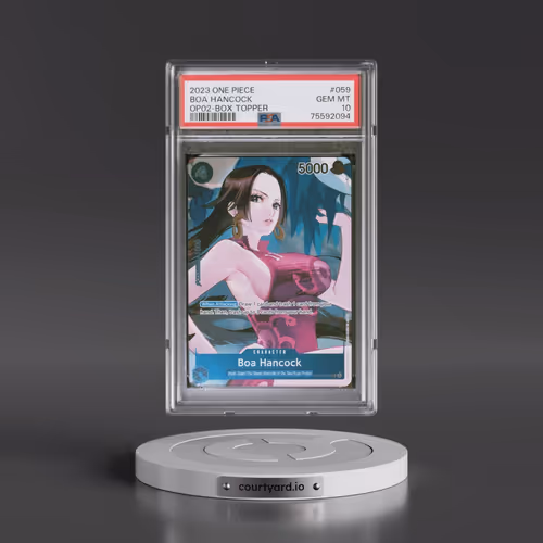 2023 One Piece OP02-Paramount War #059 Boa Hancock - Box Topper (PSA 10 GEM MINT)