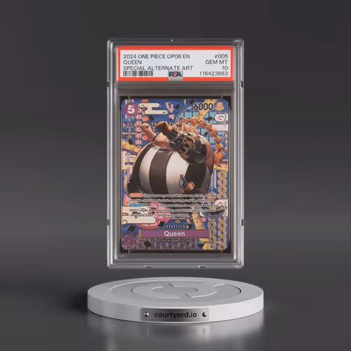 2024 One Piece OP08-Two Legends #005 Queen - Special Alternate Art (PSA 10 GEM MINT)