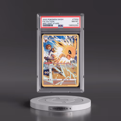 2022 Pokémon Sword & Shield Brilliant Stars #TG04 Jolteon - Full Art (PSA 8 NM-MT)