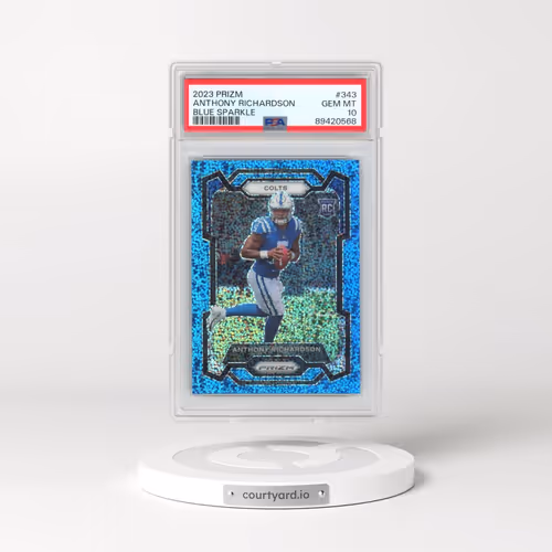 2023 Panini Prizm #343 Anthony Richardson - Blue Sparkle (PSA 10 GEM MINT)