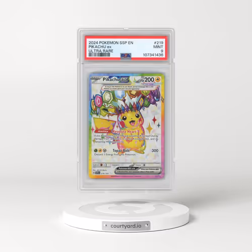 2024 Pokémon Ssp EN-Surging Sparks #219 Pikachu EX - Holo Ultra Rare (PSA 9 MINT)