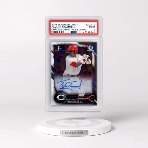 2016 Bowman Draft Chrome Draft Picks Autographs #CDATT Taylor Trammell (PSA 9 MINT)