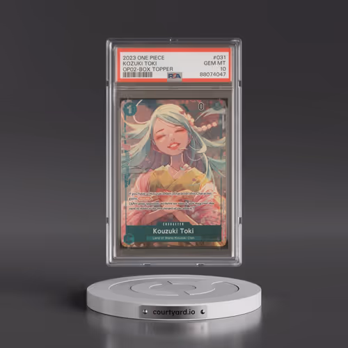 2023 One Piece OP02-Paramount War #031 Kozuki Toki - Box Topper (PSA 10 GEM MINT)