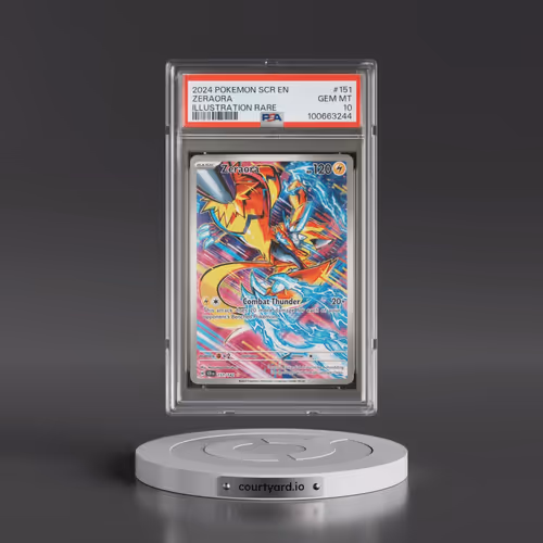 2024 Pokémon Scr EN-Stellar Crown #151 Zeraora - Illustration Rare (PSA 10 GEM MINT)