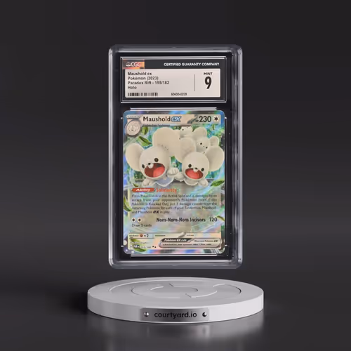 2023 Pokémon Par EN-Paradox Rift #155 Maushold EX - Holo (CGC 9 MINT)