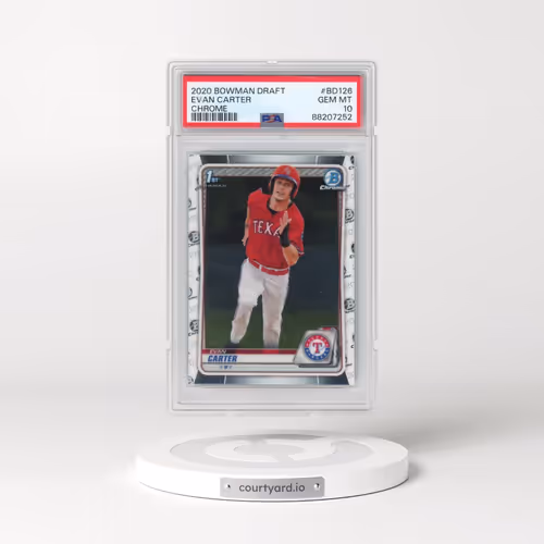 2020 Bowman Draft #BD126 Evan Carter - Chrome (PSA 10 GEM MINT)