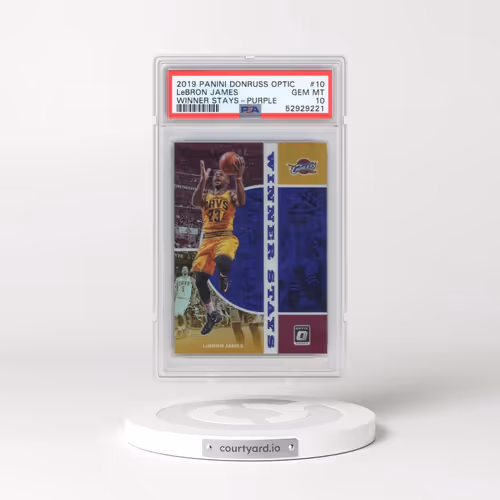 2019 Panini Donruss Optic Winner Stays #10 LeBron James - Purple (PSA 10 GEM MINT)