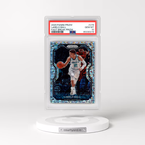 2020 Panini Prizm #278 LaMelo Ball - Fast Break Prizm (PSA 10 GEM MINT)