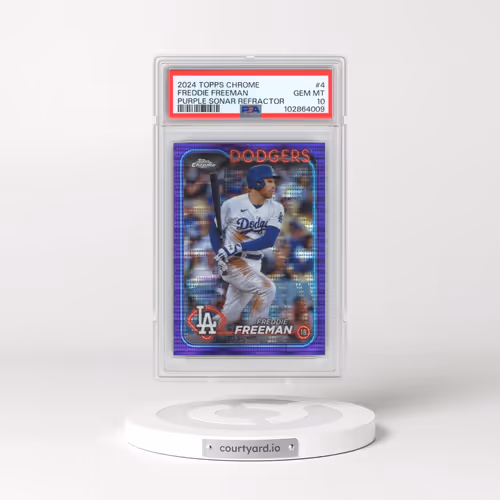 2024 Topps Chrome #4 Freddie Freeman - Purple Sonar Refractor (PSA 10 GEM MINT)