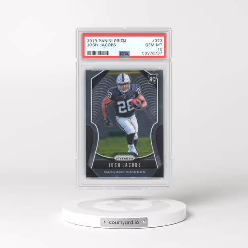 2019 Panini Prizm #323 Josh Jacobs (PSA 10 GEM MINT)