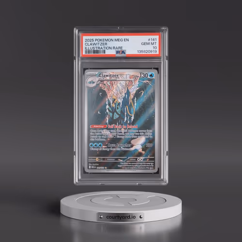 2025 Pokémon Meg EN-Mega Evolution #141 Clawitzer - Illustration Rare (PSA 10 GEM MINT)