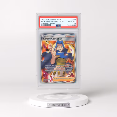 2021 Pokémon Sword & Shield Chilling Reign #193 Karen's Conviction - Full Art (PSA 10 GEM MINT)
