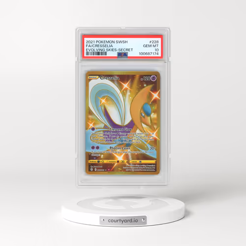 2021 Pokémon Sword & Shield Evolving Skies #228 Cresselia - Full Art Secret (PSA 10 GEM MINT)