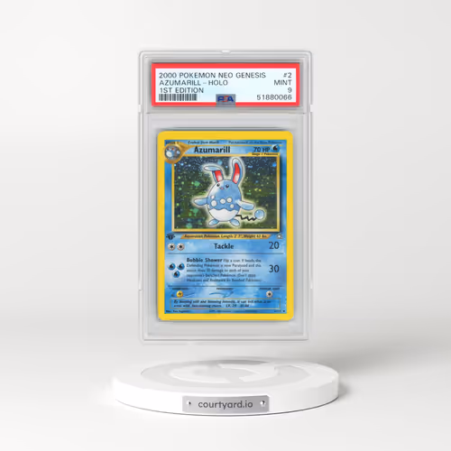 2000 Pokémon Neo Genesis #2 Azumarill - 1st Edition Holo (PSA 9 MINT)