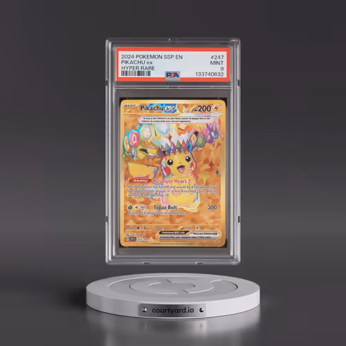 2024 Pokémon Ssp EN-Surging Sparks #247 Pikachu EX - Holo Hyper Rare (PSA 9 MINT)