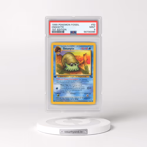 1999 Pokémon Fossil #52 Omanyte - 1st Edition (PSA 9 MINT)