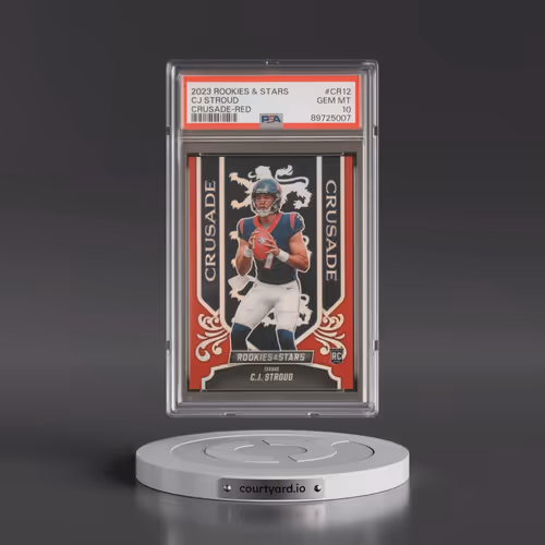 2023 Panini Rookies & Stars Crusade #CR12 CJ Stroud - Red (PSA 10 GEM MINT)
