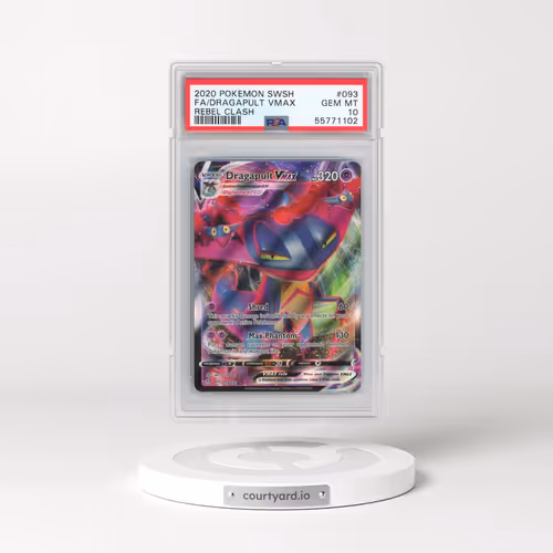 2020 Pokémon Sword & Shield Rebel Clash #093 Dragapult Vmax - Full Art (PSA 10 GEM MINT)