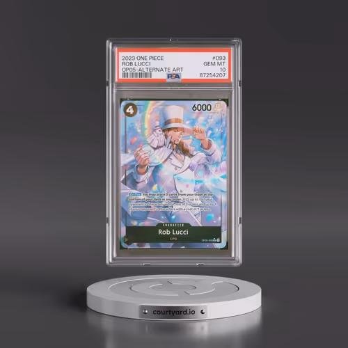 2023 One Piece OP05-Awakening of the New Era #093 Rob Lucci - Alternate Art (PSA 10 GEM MINT)