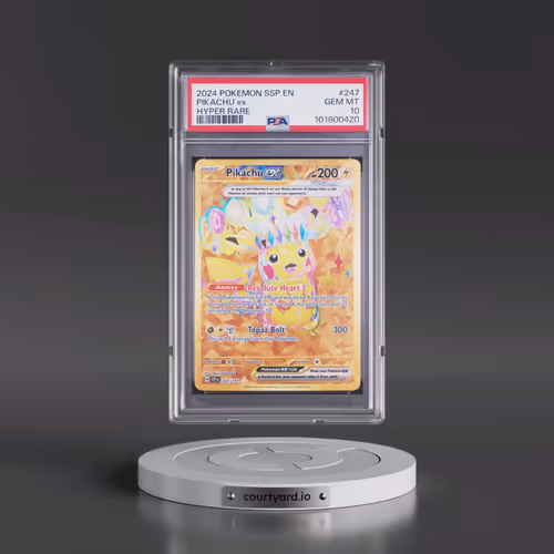 2024 Pokémon Ssp EN-Surging Sparks #247 Pikachu EX - Holo Hyper Rare (PSA 10 GEM MINT)