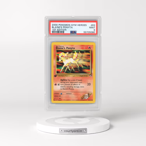 2000 Pokémon Gym Heroes #63 Blaine's Ponyta - 1st Edition (PSA 9 MINT)