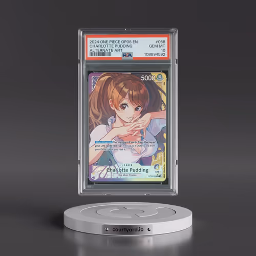 2024 One Piece OP08-Two Legends #058 Charlotte Pudding - Alternate Art (PSA 10 GEM MINT)