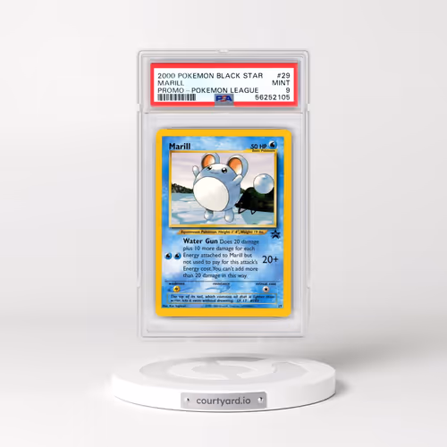 2000 Pokémon Promo Black Star #29 Marill - Pokemon League (PSA 9 MINT)