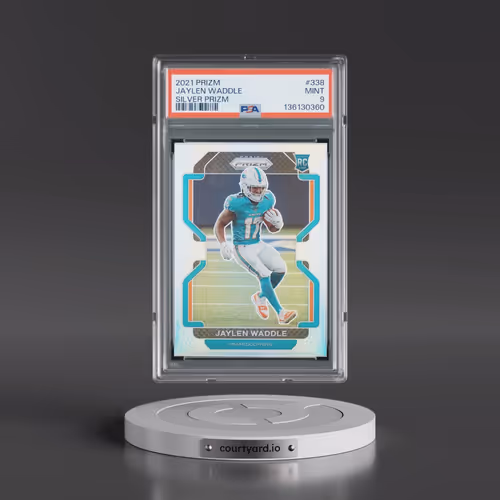 2021 Panini Prizm #338 Jaylen Waddle - Silver Prizm (PSA 9 MINT)