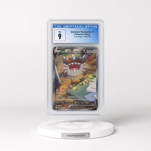 2022 Lost Origin #184 Galarian Perrserker V - Full Art Holo (CGC 9 MINT)