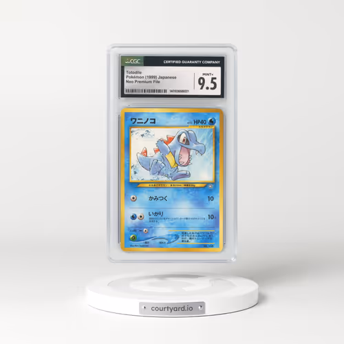 1999 Neo Premium File #158 Totodile - No Rarity (CGC 9.5 MINT+)