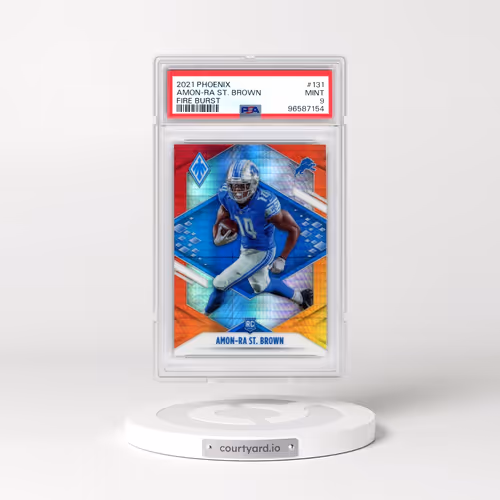 2021 Panini Phoenix #131 Amon-RA St. Brown - Fire Burst (PSA 9 MINT)