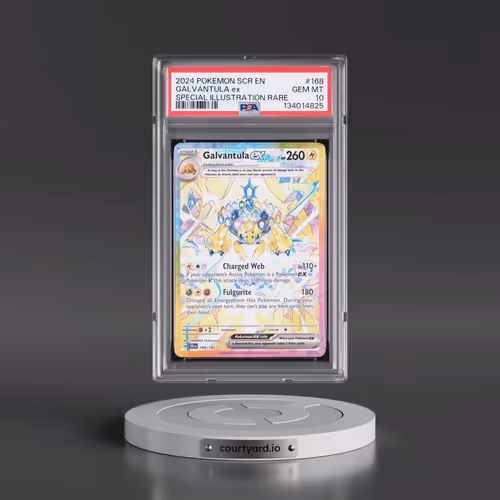 2024 Pokémon Scr EN-Stellar Crown #168 Galvantula EX - Holo Special Illustration Rare (PSA 10 GEM MI