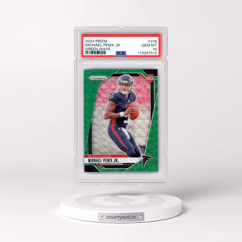 2024 Panini Prizm #378 Michael Penix Jr. - Green Wave (PSA 10 GEM MINT)
