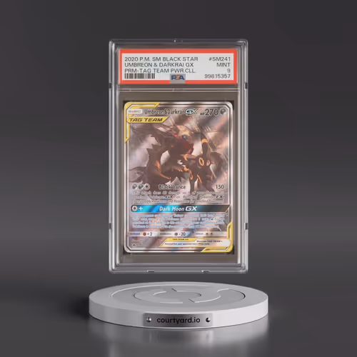2020 Pokémon SM Black Star Promo #SM241 Umbreon & Darkrai GX - Holo Tag Team Powers Collection (PSA