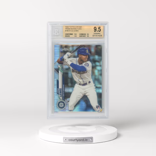 2020 Topps Chrome #186 Kyle Lewis - Prism Refractor (BGS 9.5 GEM MINT)