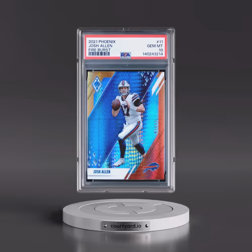 2021 Panini Phoenix #11 Josh Allen - Fire Burst (PSA 10 GEM MINT)