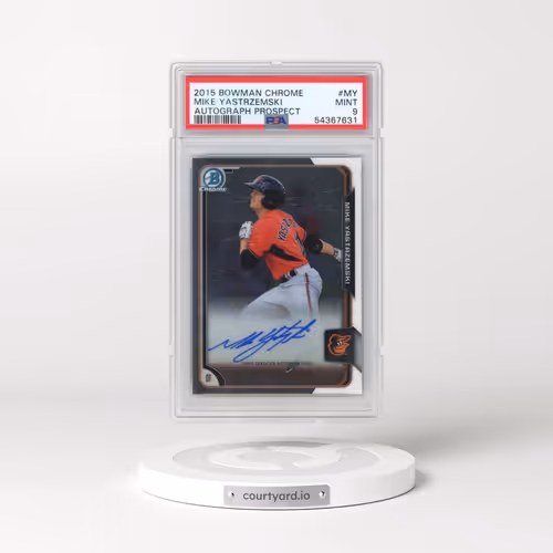 2015 Bowman Chrome Autograph Prospect #MY Mike Yastrzemski (PSA 9 MINT)