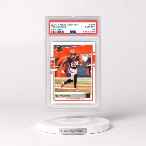 2020 Panini Donruss #310 Tee Higgins - Canvas (PSA 10 GEM MINT)