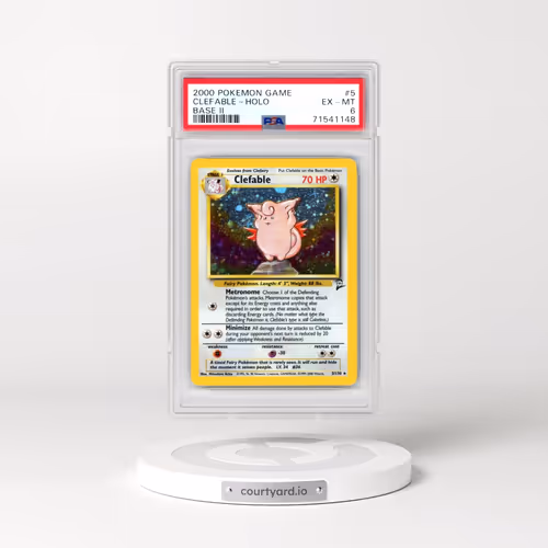 2000 Pokémon Game Base II #5 Clefable - Holo (PSA 6 EX-MT)