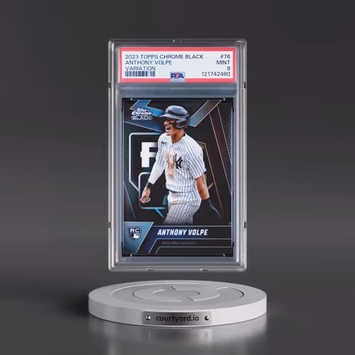 2023 Topps Chrome Black #76 Anthony Volpe - Variation (PSA 9 MINT)