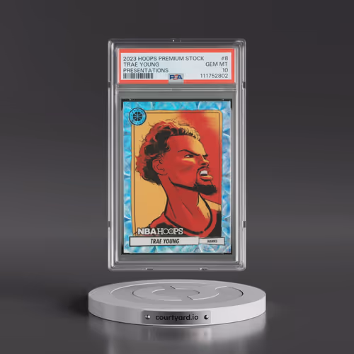 2023 Panini Hoops Premium Stock Presentations #8 Trae Young (PSA 10 GEM MINT)