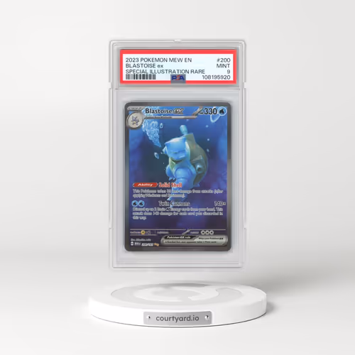 2023 Pokémon Mew EN-151 #200 Blastoise EX - Holo Special Illustration Rare (PSA 9 MINT)