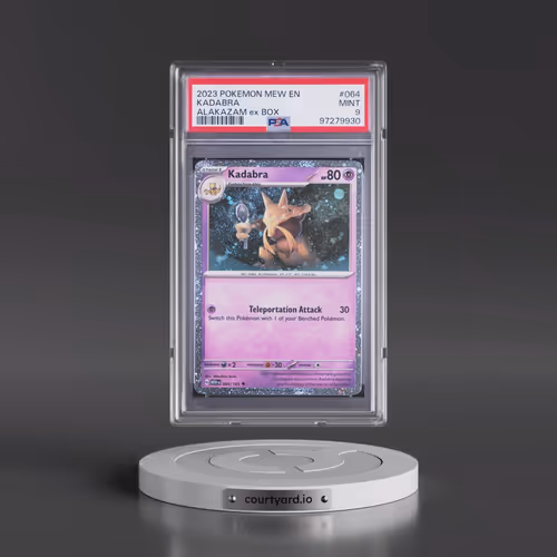 2023 Pokémon Mew EN-151 #064 Kadabra - Alakazam EX Box (PSA 9 MINT)