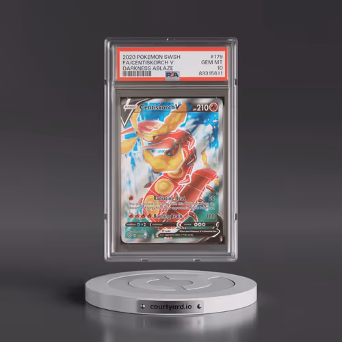 2020 Pokémon Sword & Shield Darkness Ablaze #179 Centiskorch V - Holo Full Art (PSA 10 GEM MINT)