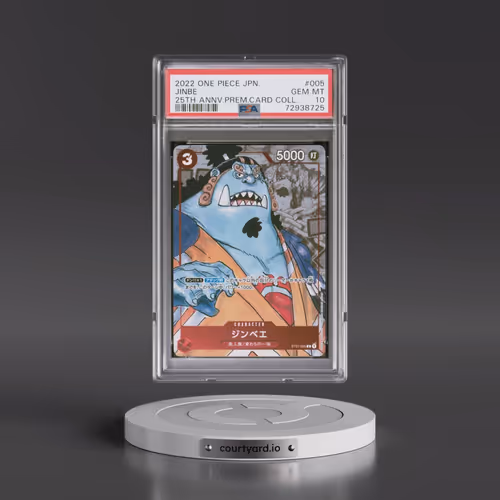2022 One Piece Japanese 25th Anniversary Premium Card Collection #005 Jinbe (PSA 10 GEM MINT)